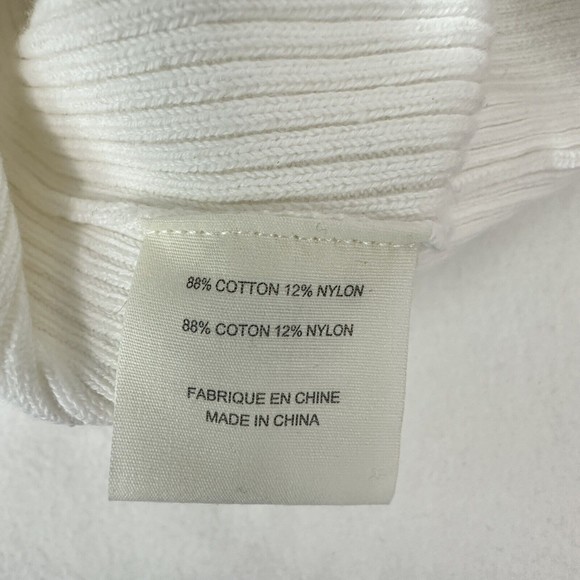 NWT Musier Paris Women's Pearls Ribbed Cropped Top Shirt Size 42 White - Picture 15 of 15